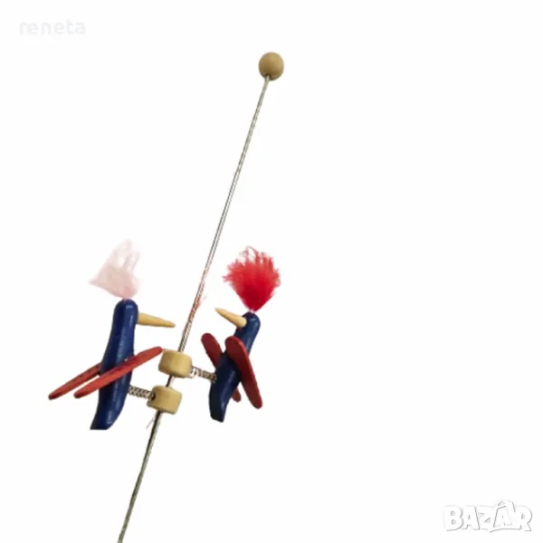 Играчка двойка Кълвачи, Антистрес, Забавна, Дървена, 40 см, снимка 1