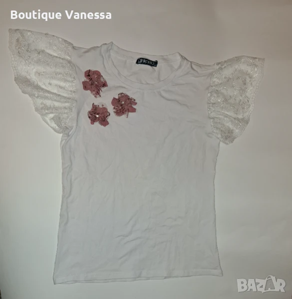Дамска тениска в бяло , снимка 1