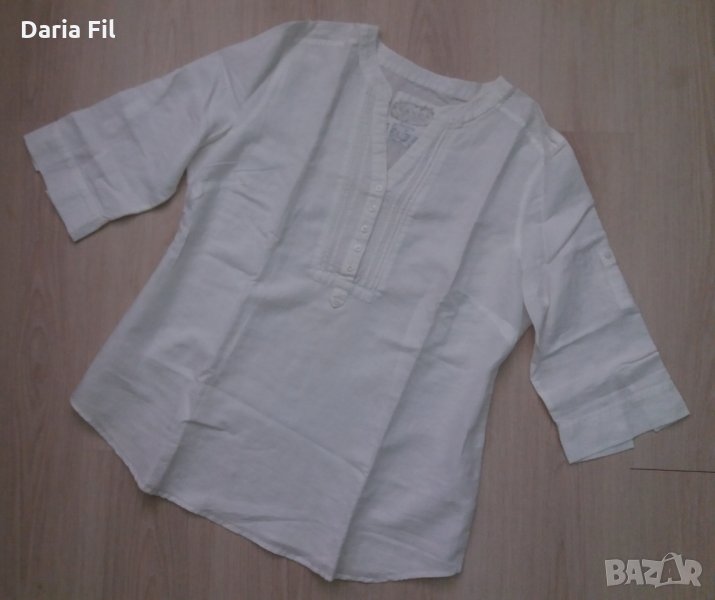 СТРАХОТНА бяла риза ПАМУК и ЛЕН размер ХЛ/2ХЛ , снимка 1