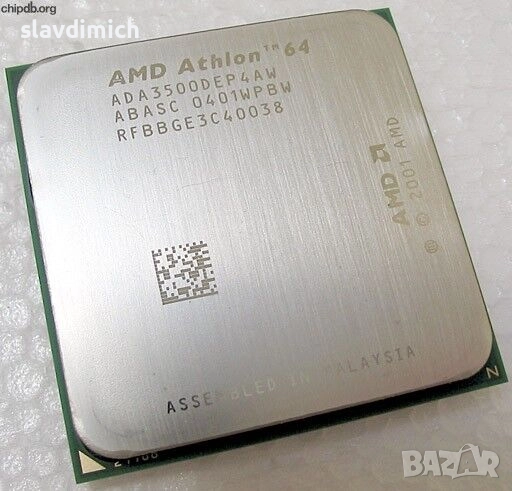 Процесор AMD Athlon ada3500dep4aw 2.2 GHz Socket 939 , снимка 1