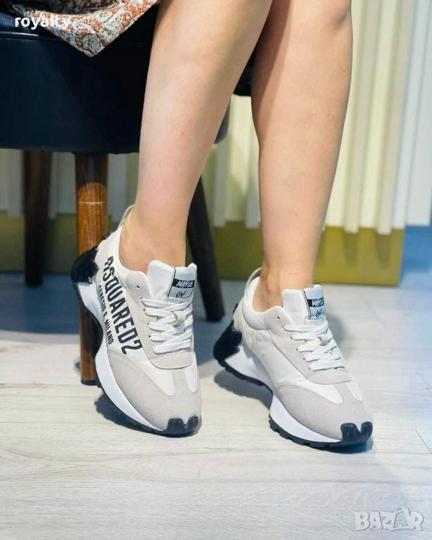 DSQUARED2 Бели Дамски Маратонки , снимка 1