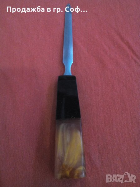 Нож за писма с дръжка от кехлибар, снимка 1