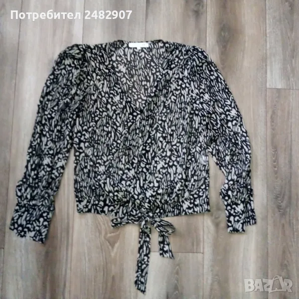 Ефектна дамска риза с връзки, снимка 1