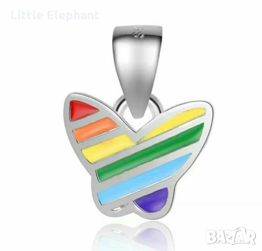 Сребърна пеперудка за ланче/нова, снимка 1