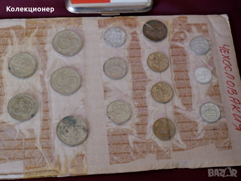 Монети и табакера от Чехословакия, снимка 1