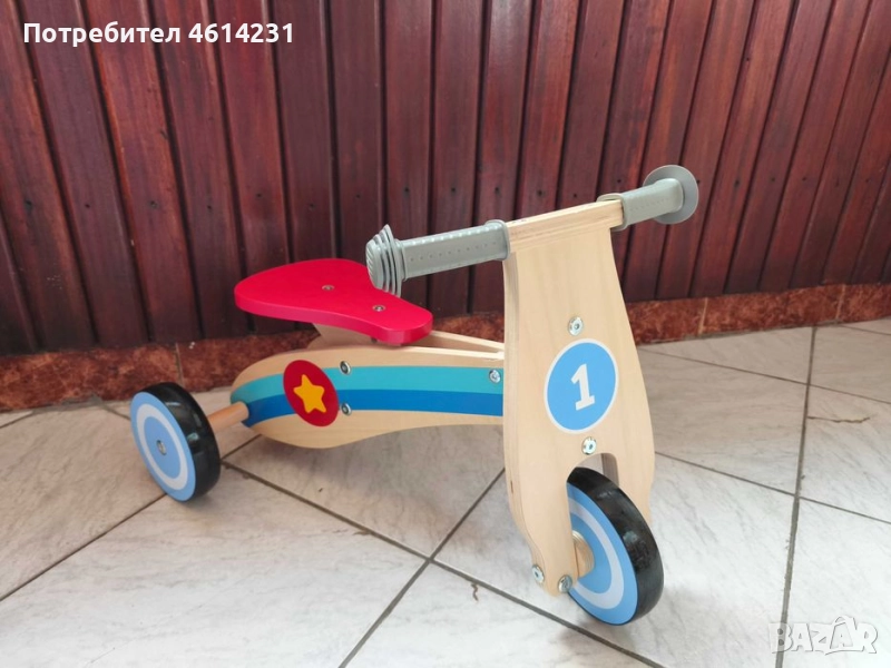 Дървено колело / триколка, снимка 1