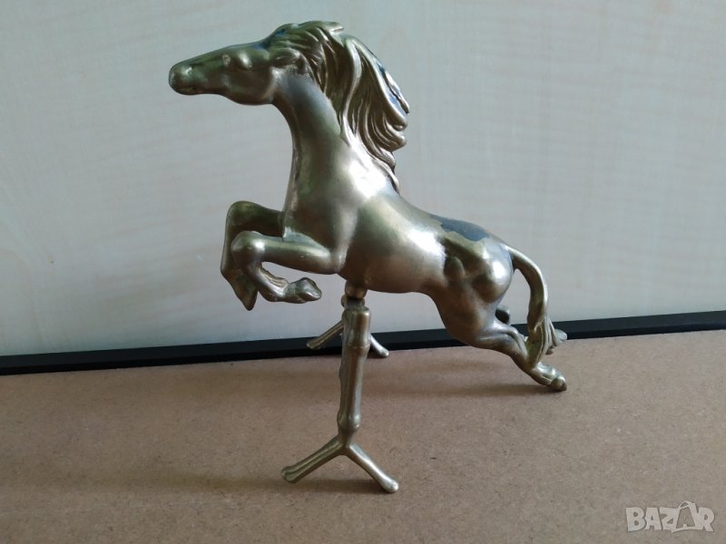 стара месингова  статуетка-кон, снимка 1
