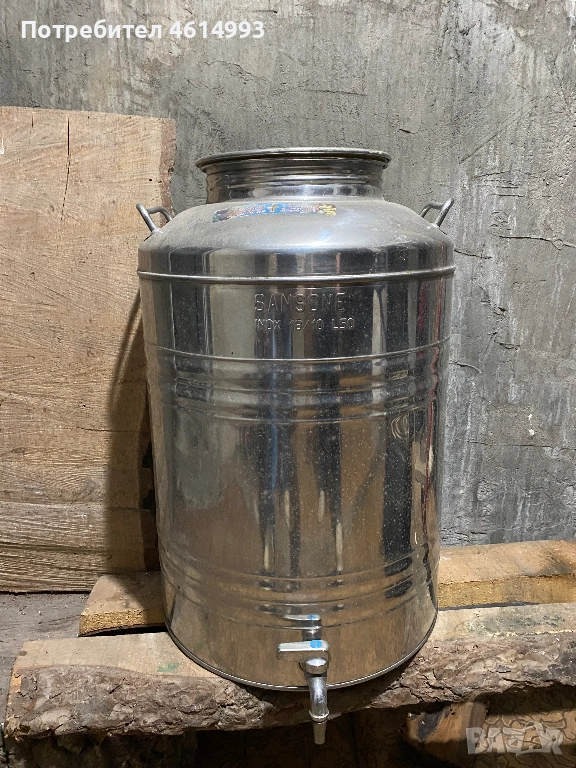 Неръждаем съд за ферментация и съхранение на вино/ракия 50 л, снимка 1