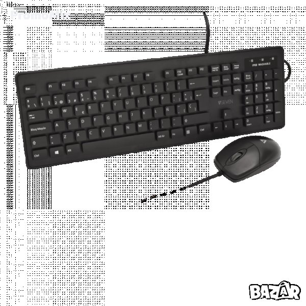 Клавиатура с мишка V7 CKU700ES IP68 водоустойчиви, снимка 1
