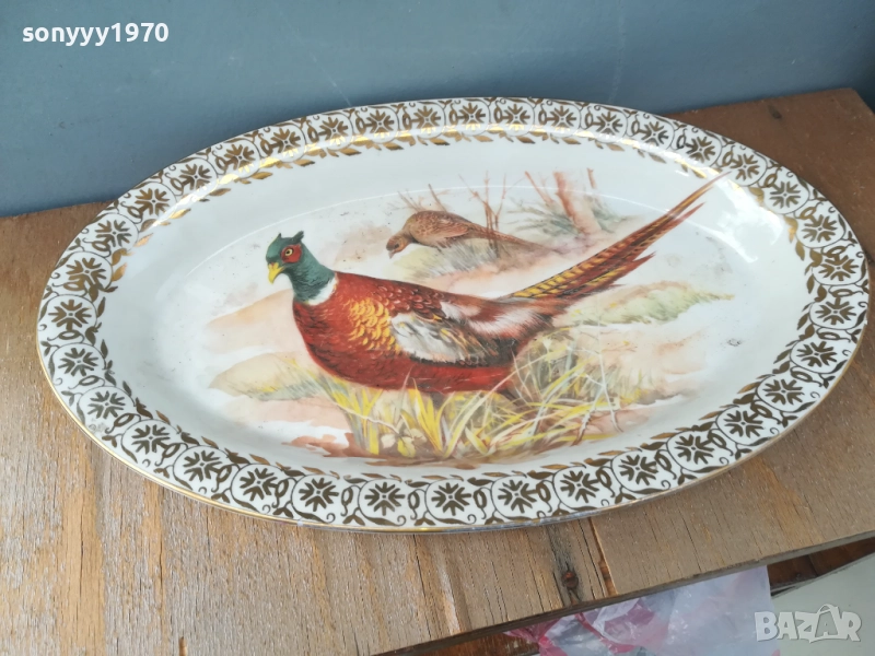 ГОЛЯМА ПОРЦЕЛАНОВА ЧИНИЯ С ФАЗАН 0909251142LCHERY, снимка 1