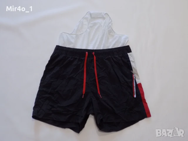Къси панталони tommy hilfiger шорти гащета бански плажни екип оригинал мъжки черни L, снимка 6 - Спортни дрехи, екипи - 50787330