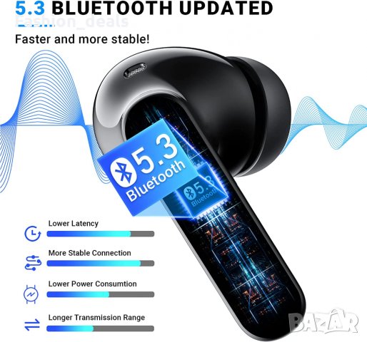 Нови Безжични слушалки Спортни с кутия за зареждане Earbuds за музика, снимка 2 - Bluetooth слушалки - 39664474