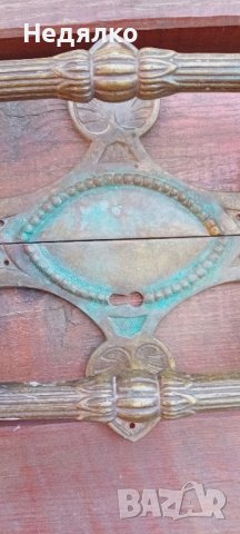 Старинни бронзови австрийски дръжки за врати, снимка 7 - Антикварни и старинни предмети - 43102168