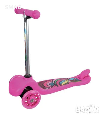 Тротинетка за момиче Фуксия с LED осветени колела S_1194917