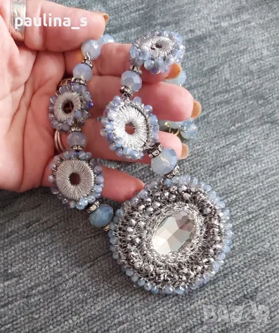 Четири 4 броя / Колие тип чокър или гердан / Елитна имитационна бижутерия , снимка 11 - Колиета, медальони, синджири - 48903333