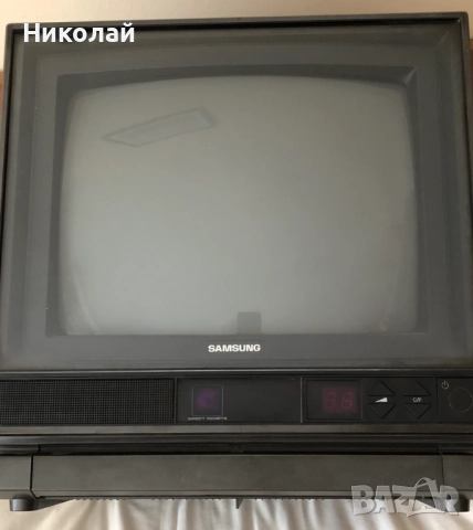 Телевизор Samsung CX-348ZME, работещ перфектно, ретро, портативен, подходящ за кабелна, дистанционно