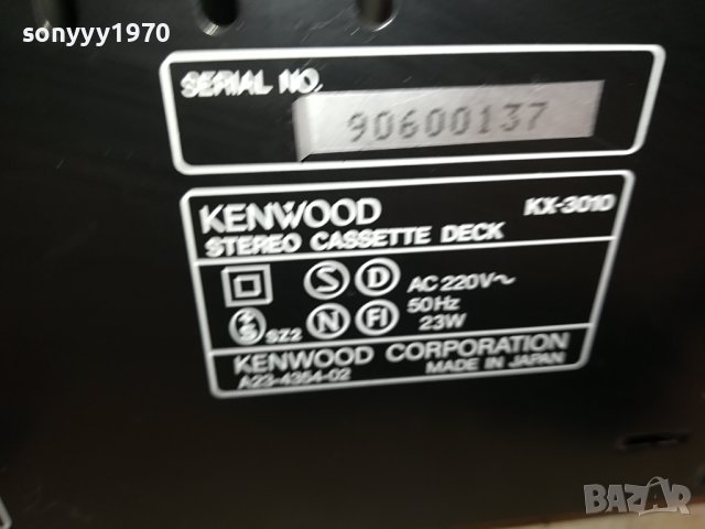KENWOOD KX-3010 DECK MADE IN JAPAN-ВНОС SWISS LNVR3112231156, снимка 16 - Декове - 43602723