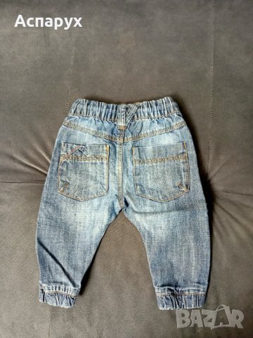 Бебешки дънки NEXT с ластик в кръста и на крачолите, снимка 2 - Панталони и долнища за бебе - 42982896