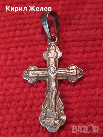 СПАСИ и СОХРАНИ Старинно СРЕБЪРНО ПРАВОСЛАВНО РАЗПЯТИЕ КРЪСТ СРЕБРО 925 с ПЕЧАТ на МАЙСТОРА 40531, снимка 5 - Антикварни и старинни предмети - 42762937