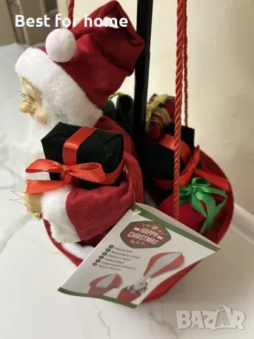 Голям Дядо Коледа във въздушен балон- 95 см, снимка 5 - Декорация за дома - 47825145