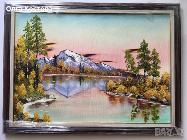 Пейзаж ”Приказно езеро”. Картина с маслени бои. Картина за подарък.