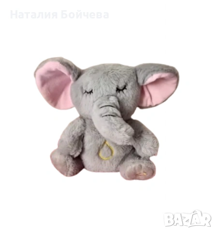 Дишащо слонче – Светеща, дишаща и музикална плюшена играчка за успокояване и релакс, снимка 6 - Плюшени играчки - 53379471