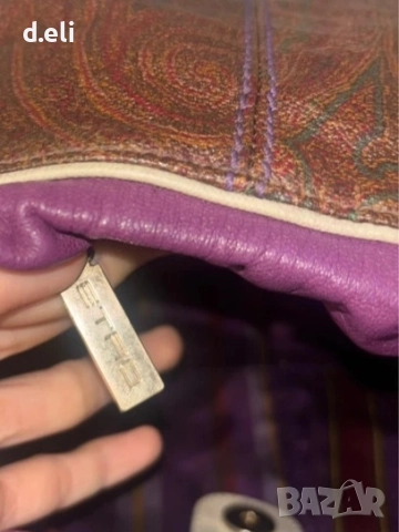 ETRO Original 100% Кожа Голяма чанта, снимка 8 - Чанти - 52333094