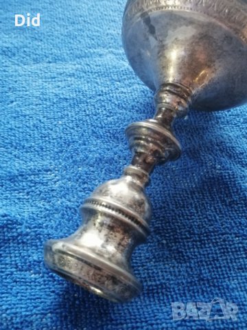 Стар сребърен свещник 19 - ти век, снимка 4 - Антикварни и старинни предмети - 34982433