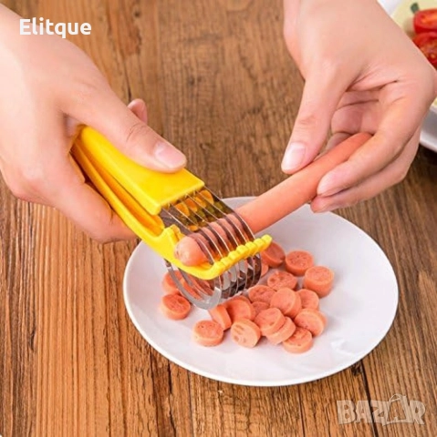 Функционална стоманена резачка за банани, резачка за плодове с ергономична дръжка, снимка 8 - Други стоки за дома - 52902203