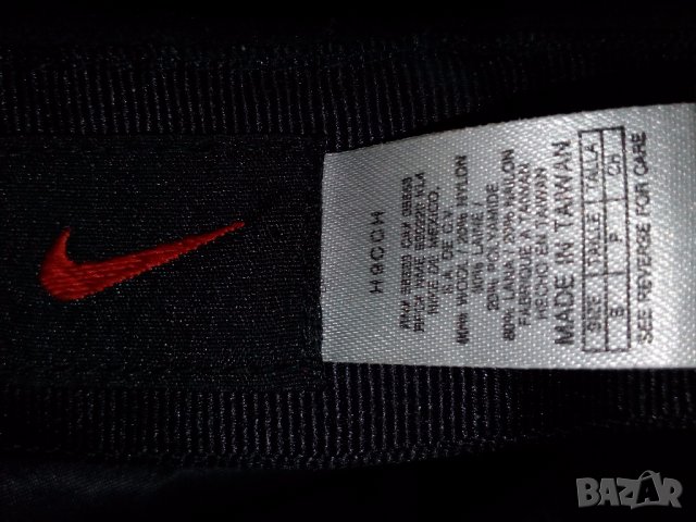 Nike -S-Оригинален зимен черен каскет 80% вълна, снимка 7 - Шапки - 34676536