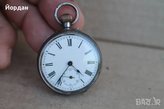 Стар сребърен джобен часовник, снимка 6 - Антикварни и старинни предмети - 50363774