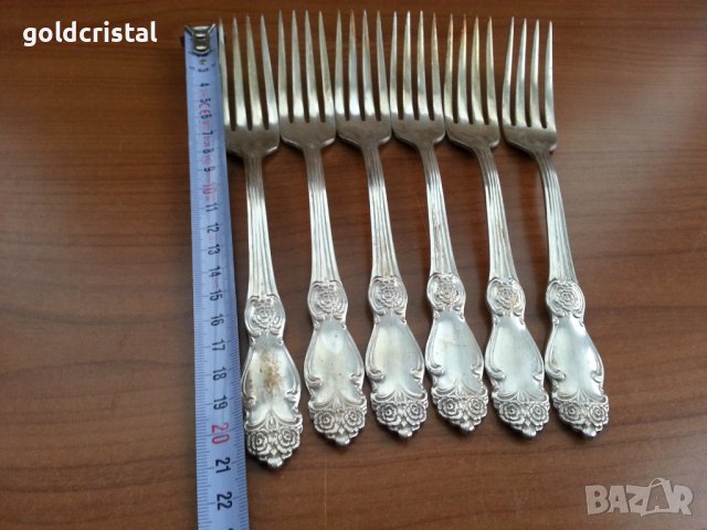 Руски посребрени вилици, снимка 3 - Антикварни и старинни предмети - 39478861