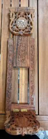 Изящна  ръчно резбована поставка за книги от червено дърво., снимка 7 - Антикварни и старинни предмети - 48895538