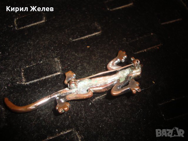 РЕТРО МЕДНА БРОШКА ГУЩЕРЧЕ МЕТАЛНА ФИГУРКА РЯДКА ВИНТИДЖ СТИЛ 20303, снимка 8 - Антикварни и старинни предмети - 32523366