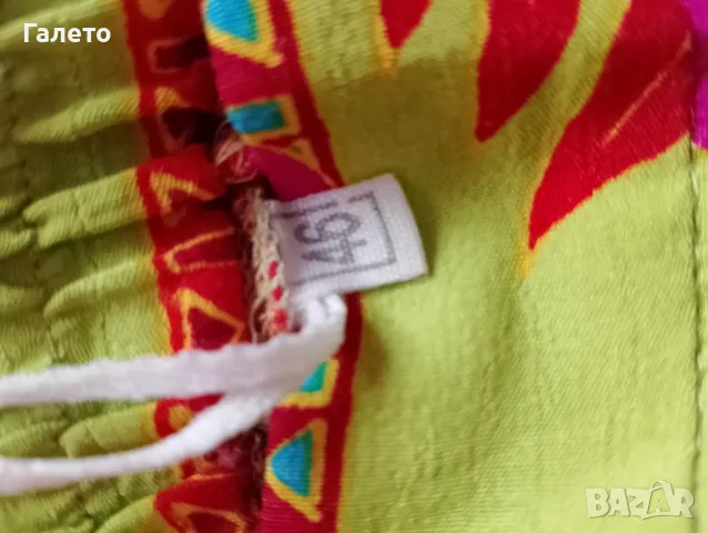 Пъстра, пола с цепки отстрани 30 см цветна п, снимка 3 - Поли - 49509816