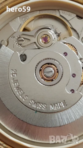 Мъжки швейцарски механичен автоматичен часовник 1970-80г.Отлично състояние , снимка 11 - Мъжки - 50910212