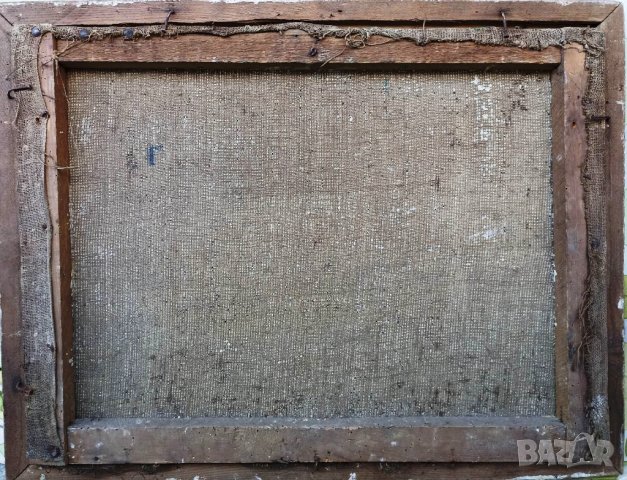 ПРОДАВАМ СТАРА БЪЛГАРСКА МАСЛЕНА КАРТИНА - СИНИЯ ДВОР В КАРЛОВО , снимка 3 - Картини - 39673988