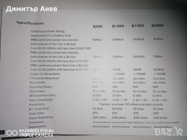 Авто усилвател Mystevions Q150X , снимка 4 - Ресийвъри, усилватели, смесителни пултове - 32520371