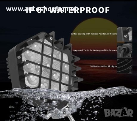 5-инчови 48W 4800 лумена LED светлини, Spot Light Pod, офроуд светлини, подходяща за лодка, джип, SU, снимка 4 - Аксесоари и консумативи - 42939707