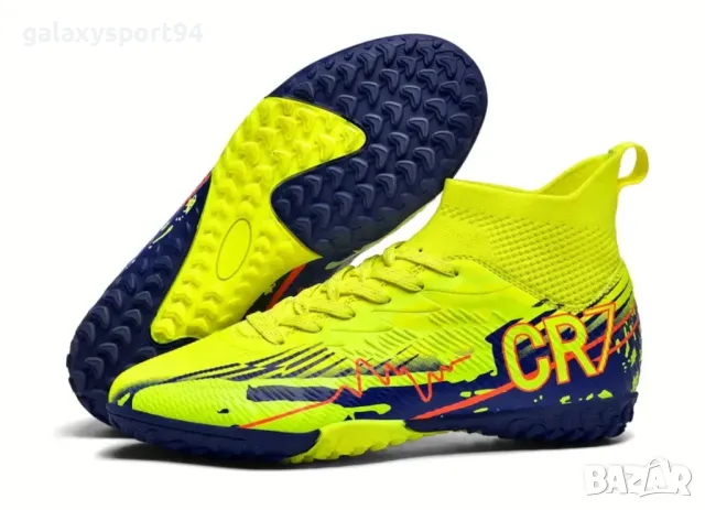 CR7 Маратонки Електрик с Чорапче Кристиано Роналдо 2025 BLACK ELECTRIC, снимка 3 - Футбол - 49897912