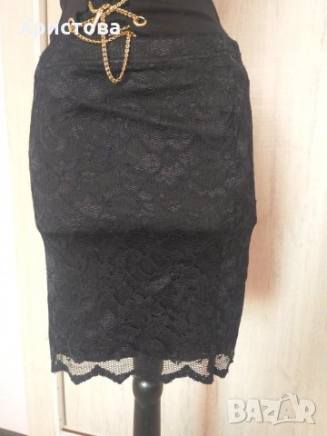 Дантелена пола ВЕРО МОДА в черно - 12,00лв., снимка 9 - Поли - 28382006