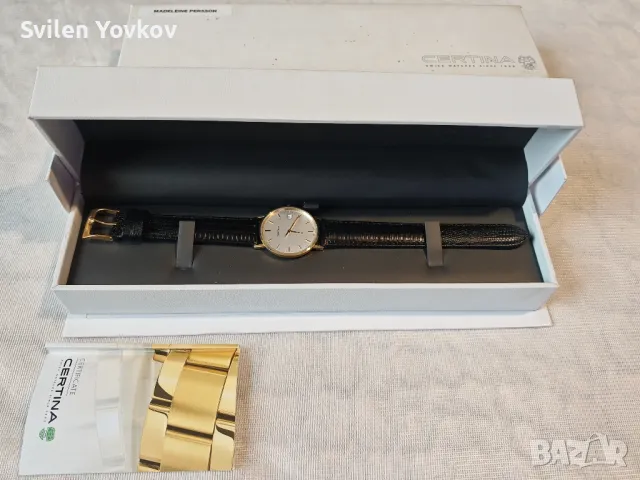 Продавам златен ръчен часовник certina  18к, снимка 13 - Мъжки - 50415165