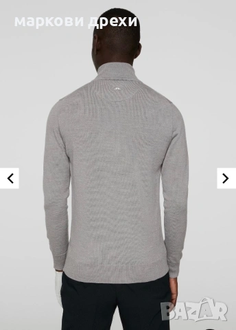 J.LINDEBERG Kian Tour Merino Half Zip Grey Melange L, снимка 3 - Пуловери - 53166439