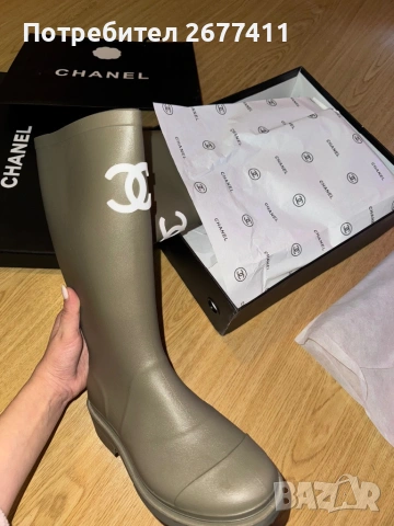 CHANEL дамски гумени ботуши ХИТ , снимка 2 - Дамски ботуши - 53184676