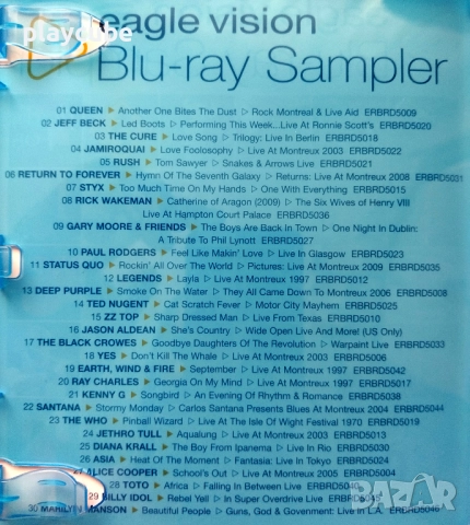 Eagle Vision - Blu-Ray Sampler - Blu-Ray (музикален), снимка 3 - Други музикални жанрове - 51697088