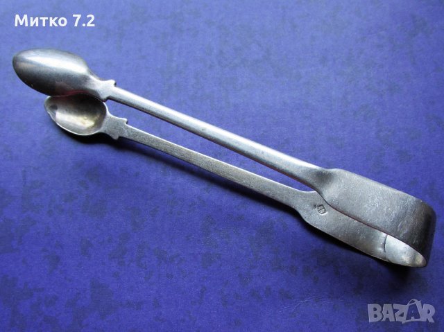 Сребърна щипка за захар, снимка 2 - Антикварни и старинни предмети - 28646620