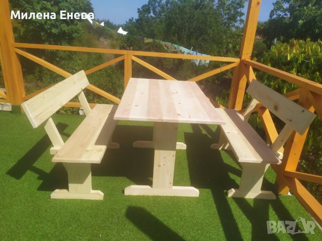 Продавам нови дървени комплекти, снимка 1 - Градински мебели, декорация  - 43199547