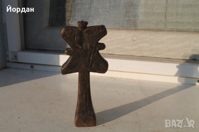 Дървен печат кръст за обреден хляб, снимка 1 - Антикварни и старинни предмети - 38442420