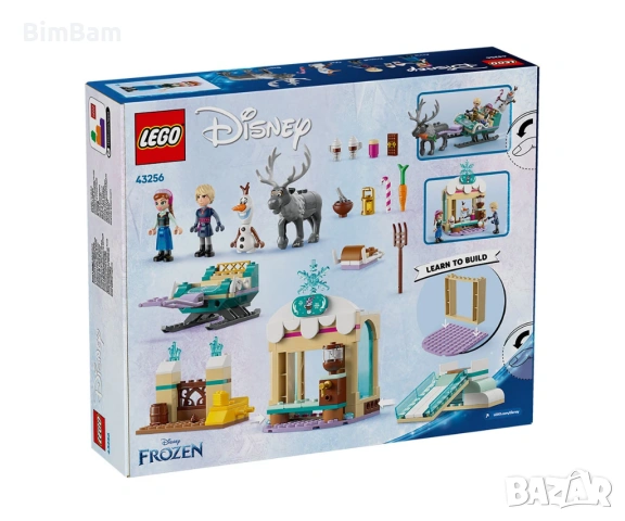 Конструктор LEGO® Disney 43256 - Приключението с шейна на Анна, снимка 2 - Конструктори - 53276330
