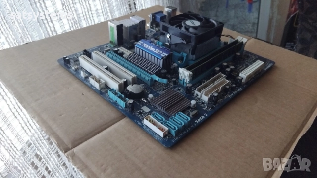 Дънна платка Gigabyte GA-MA78LMT-S2 Socket AM3 CPU+FAN+RAM, снимка 6 - Дънни платки - 52402178